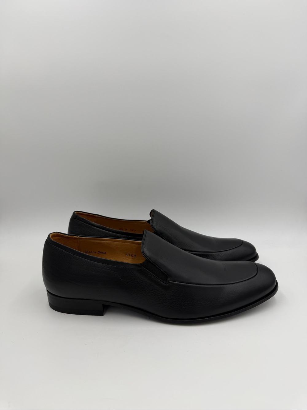 Mezlan Sergi Dress Shoes Black Deerskin Leather Slip On Loafers Mens 8.5 M
